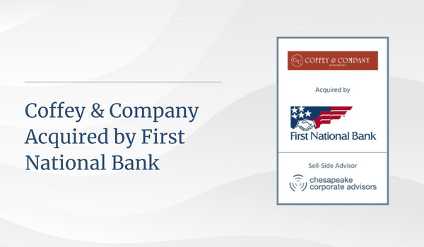 Chesapeake Corporate Advisors Serves as Exclusive Financial Advisor to Coffey & Company, Inc.