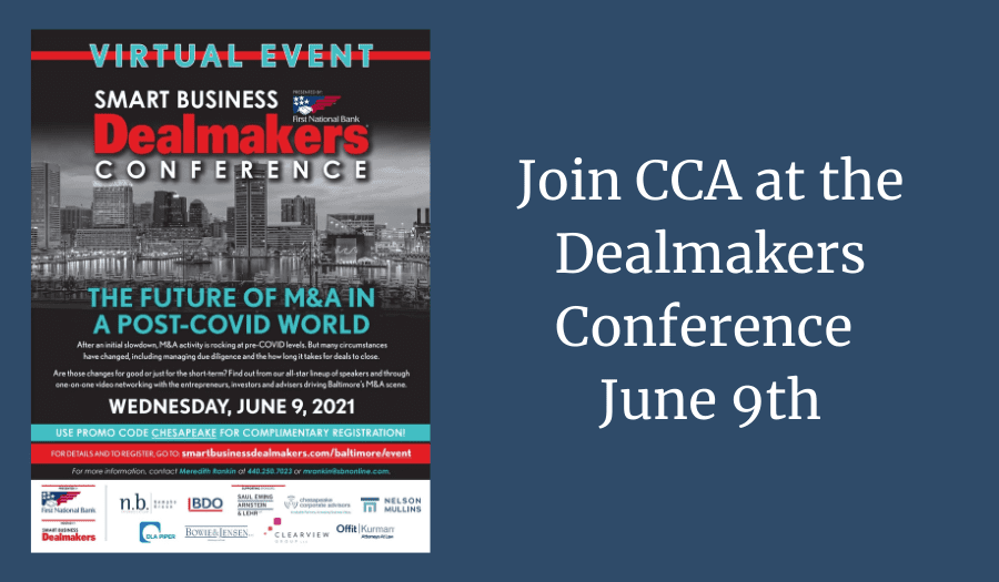 Join CCA at the Dealmakers Conference June 9th