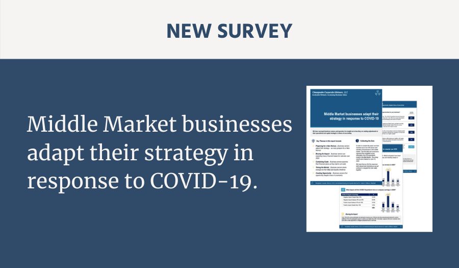 Survey: Middle Market businesses adapt their strategy in response to COVID-19