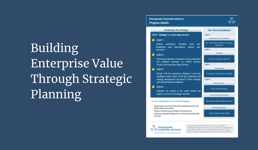 CCA Building Enterprise Value Through Strategic Planning