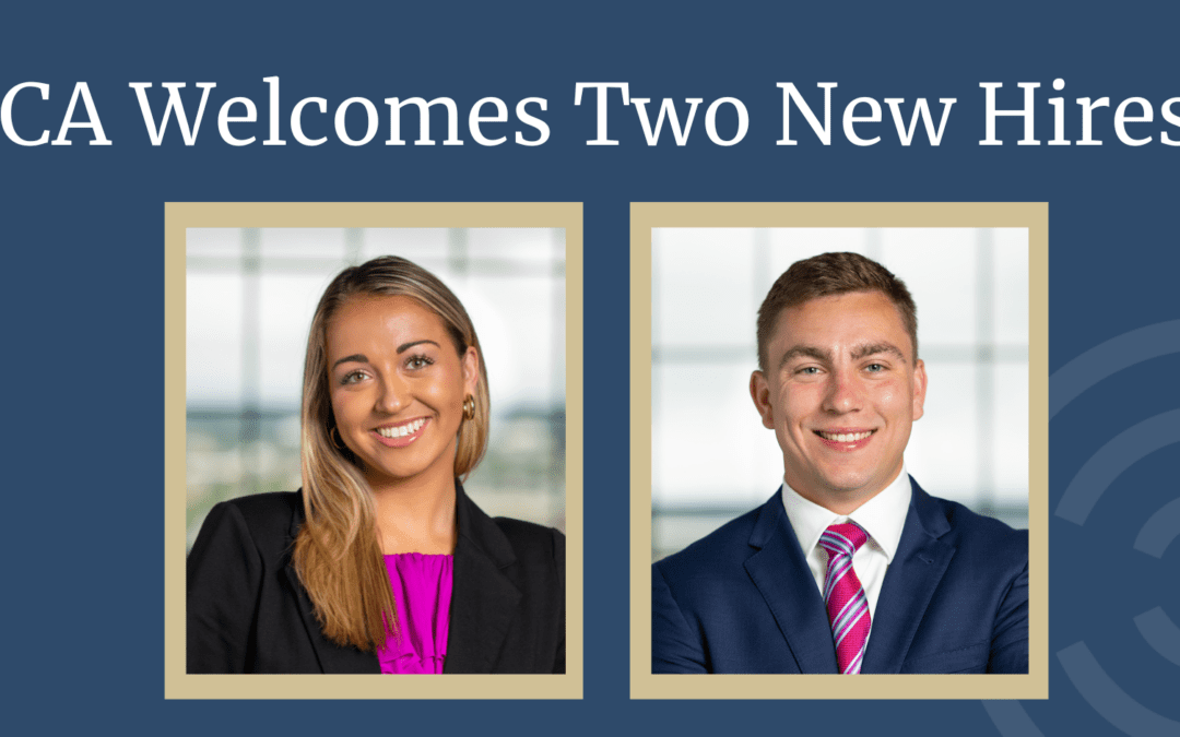 CCA Welcomes Two New Hires to the Team