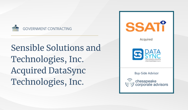 Sensible Solutions and Technologies, Inc. Acquired DataSync Technologies, Inc.